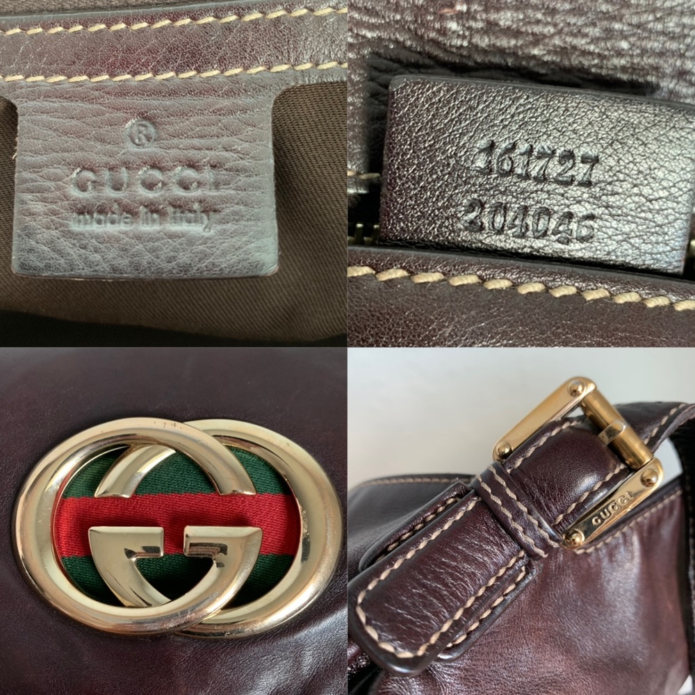 🔴SOLD🔴GUCCI Brown Leather "Britt" Shoulder Bag - Picture 4 of 8